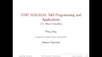 SAS - 7A - Macro Variables