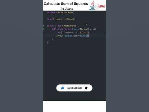 Sum of Squares in Java | Java Interview Questions and Answers| #java # ...