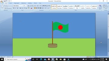 How to draw a bangladeshi flag | MS word 2007