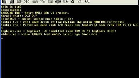 Retro UNIX 386 v1 - Kernel draft: 0.2.0.7