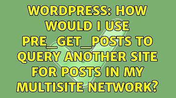 Wordpress: How would I use pre_get_posts to query another site for posts in my multisite network?