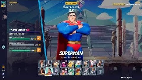 Multiversus Open Beta 1st Match. Superman vs Reindog (1 vs 1)