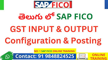 GST INPUT &  OUTPUT Configuration & Posting  in SAP FICO - GST  Taxes on Sales & Purchase PART - 2