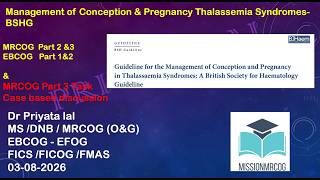 Management of Conception & Pregnancy Thalassemia Syndromes-BSHG