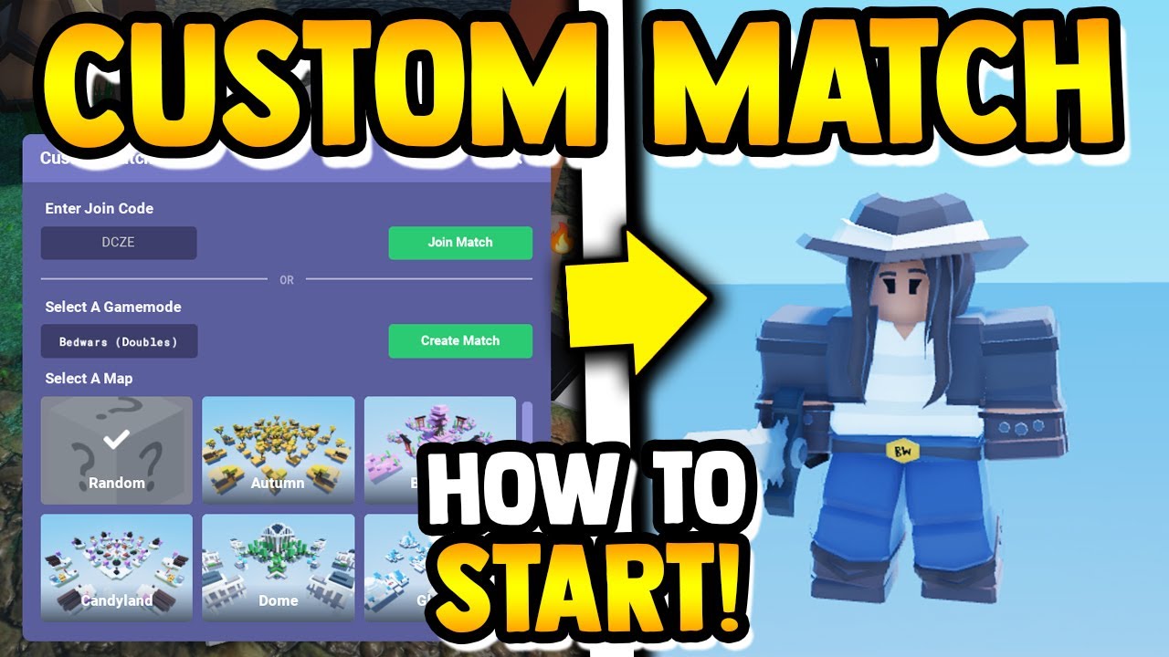 Roblox BedWars on X: 🌎 Custom Matches are live! With Custom Matches you  have access to configuring the gametype and map. You also get a join code  to share with friends. Custom