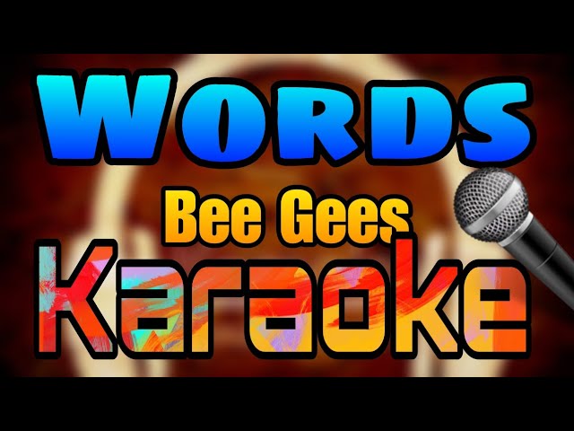 Words - Bee gees ( karaoke ) 🎤 class=