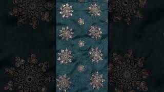 Emboss fabric work thread sequence    3pcs’colours availble #dress #fancyfabrics contact 03135400565