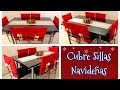 DIY // Como hacer tus propios cubre sillas navideño en menos de 10 minutos