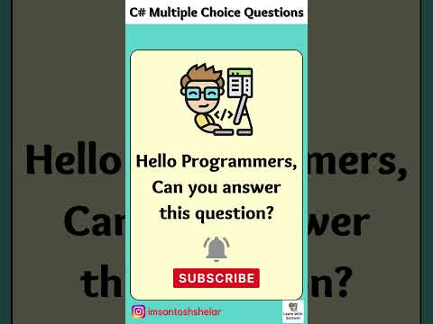 👉 C# MCQ Quickies: Test Your Skills in Seconds! 👨‍💻#ytshorts #shorts#LearnWithSantosh