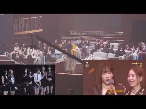 Idols reaction GOT THE BEAT(Taeyeon & BoA) speech on screen - SMA 2023(REAL SOUND)