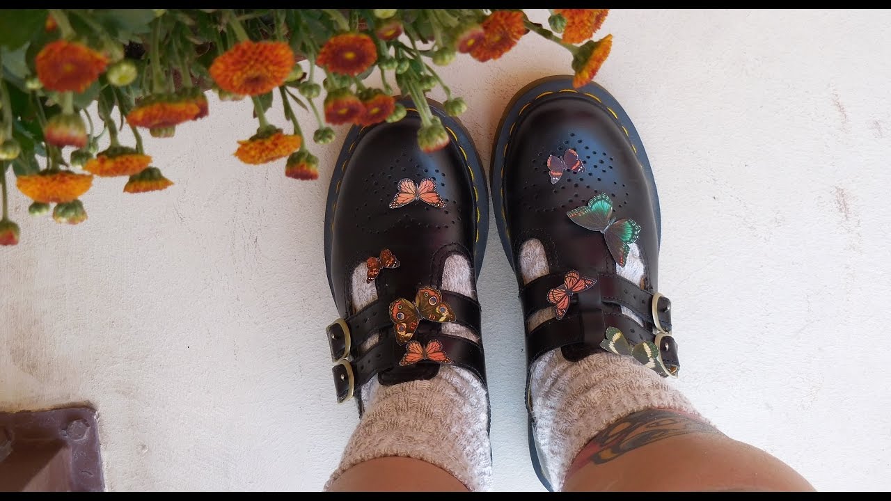 dr martens floral mary janes