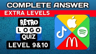 Logo Quiz 2023, EXTRA LEVELS, RETRO lvl 9&10.  complete answer. @brainitquizzes  #logoquiz