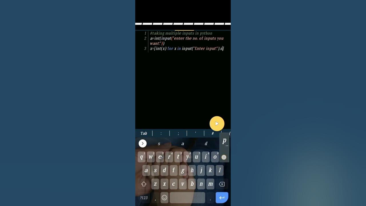 Taking multiple inputs in a single line using python||python helper|# ...