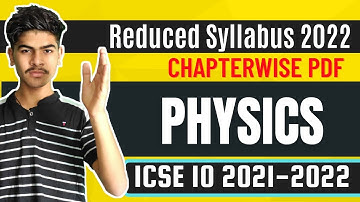 Physics | ICSE Class 10 Reduced Syllabus 2022 | New Syllabus | Selina Page to Page | ChapterWise