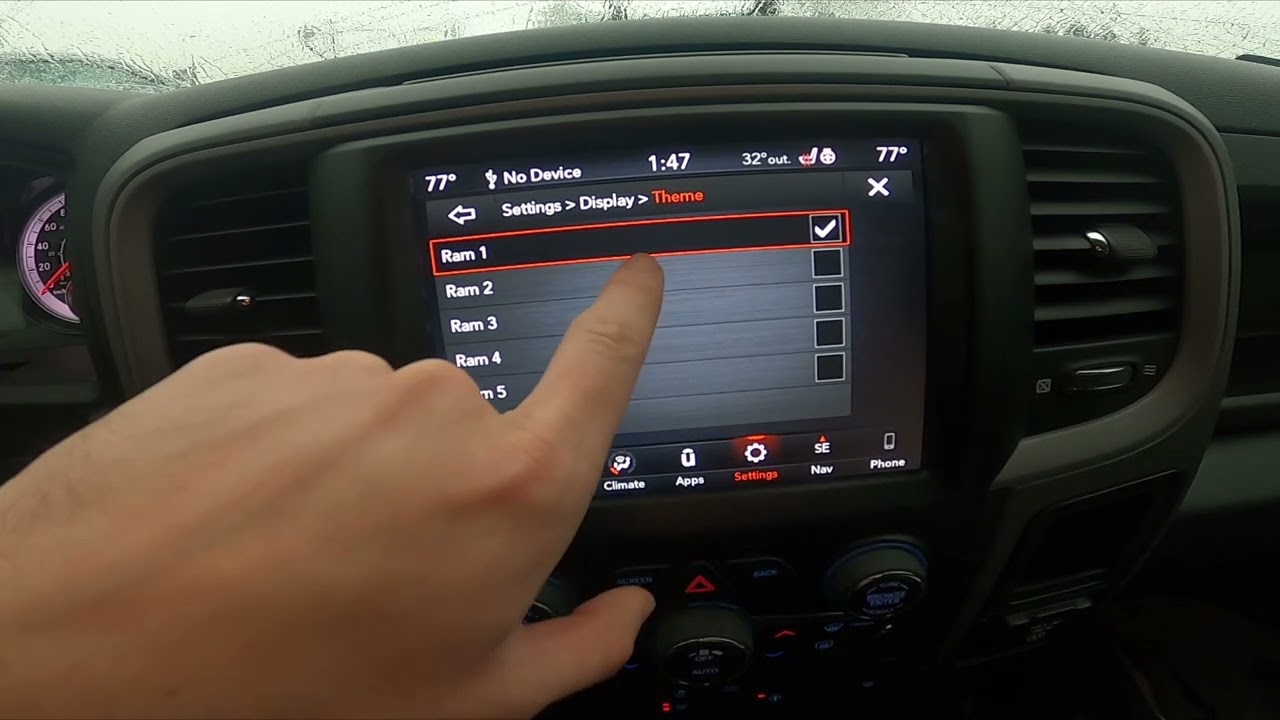 How to Find and Manage Display Settings in Dodge Ram 1500 II ( 2019 - now )