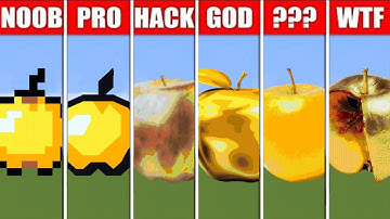 PIXEL ART (NOOB VS PRO VS HACKER VS GOD) Golden Apple in Minecraft