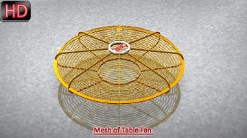 Mesh of Table Fan (Video Tutorial) Autodesk Inventor