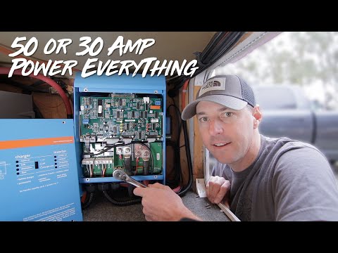 RV Inverter Setup! How To Power It All! 50 Amp and 30 Amp.