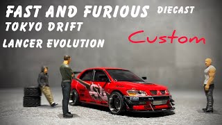 Fast and Furious Tokyo Drift TOMICA MITSUBISHI Lancer Evolution Custom