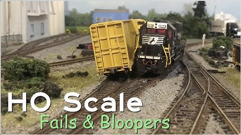 HO Scale Fails & Bloopers - Derailments & Accidents