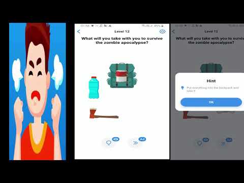 Easy Game Level 10: What will you take with you to survive the zombie apocalypse?