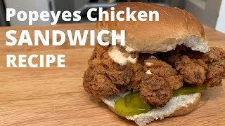 Popeyes Chicken Sandwich recipe breakdown | Nishcooks Viral Popeyes Chicken Sandwich Recipe