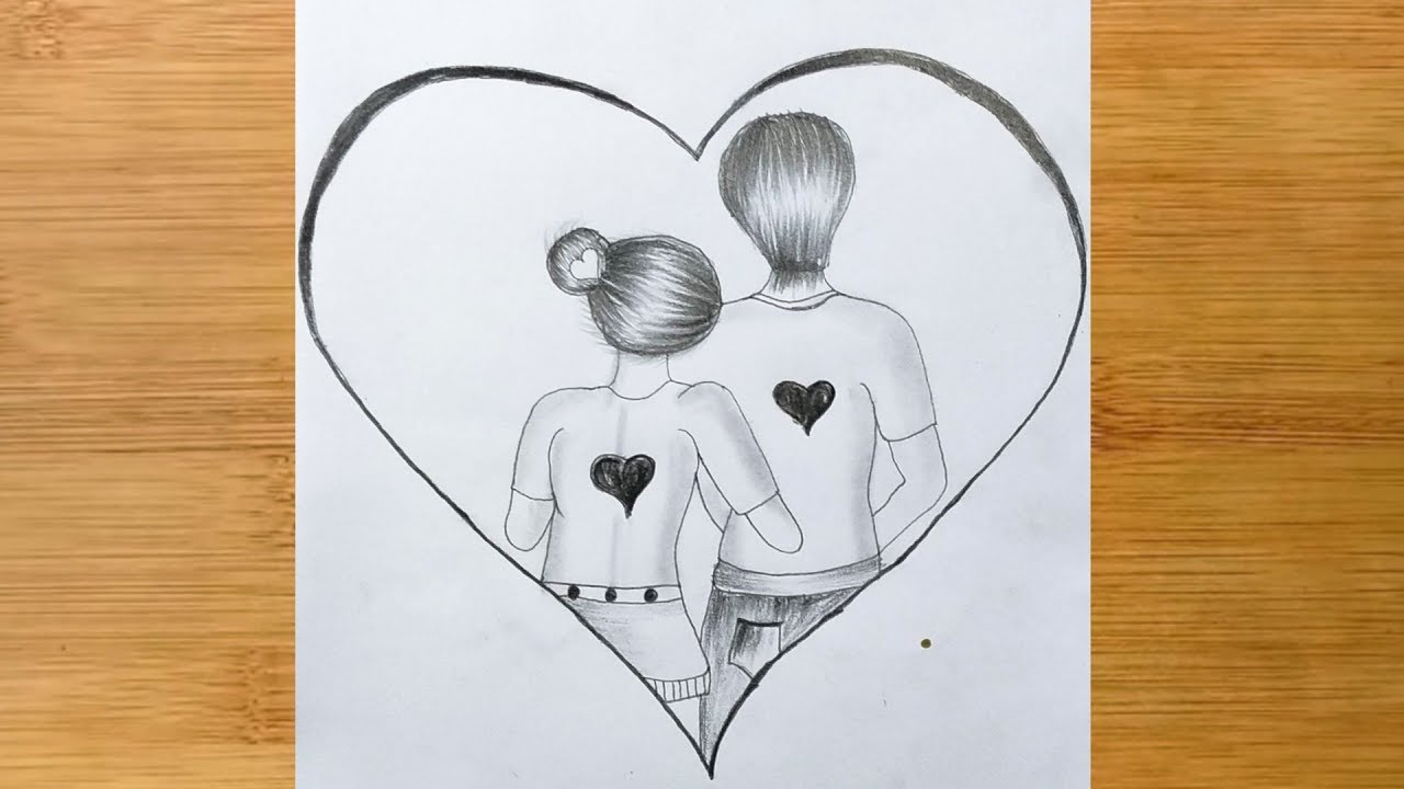 How To Draw A Couple with in Love || Pencil sketch || Lovers ...