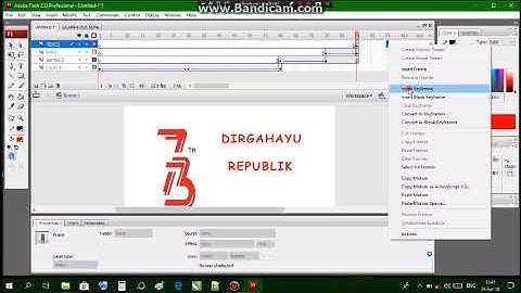 Tutorial adobe flash sederhana | Animasi bendera