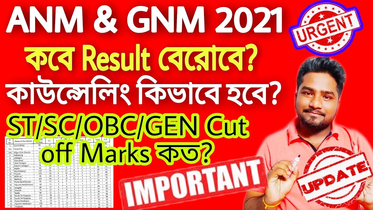 ANM GNM Result date 2021 | ANM GNM Nursing 2021 cut off marks | ANM GNM 2021 Counselling process