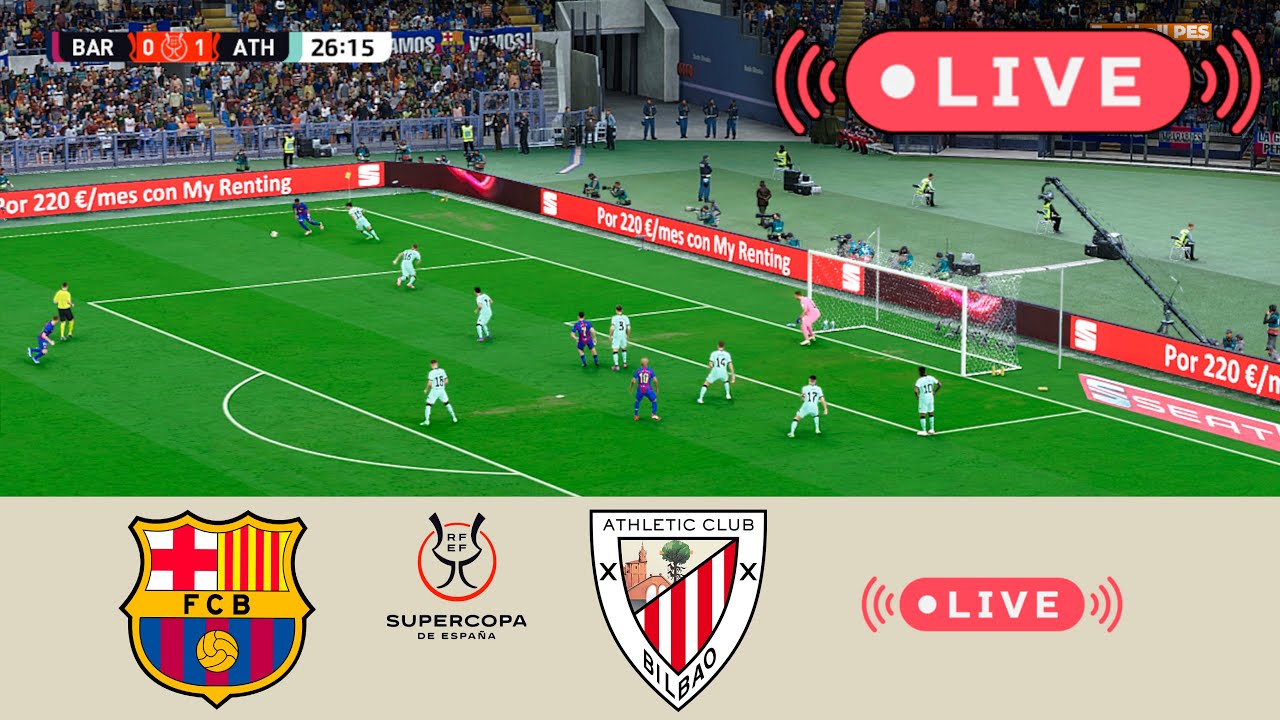 🔴EN DIRECTO: Barcelona vs Athletic Club | Semifinal de la Supercopa ...