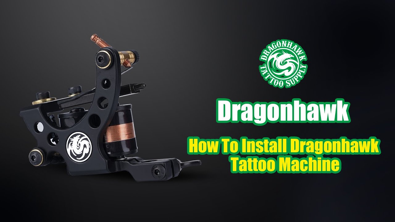 DRAGONHAWK TATTOO KIT Machine Gun 40 color Ink Power supply needles Grip  Tip set $86.95 - PicClick AU