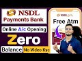 without kyc - nsdl bank account opening। nsdl payment bank। zero balance bank account opening online
