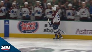 Avalanche's Casey Mittelstadt Bangs One In Off Jake Oettinger Below The Goal Line