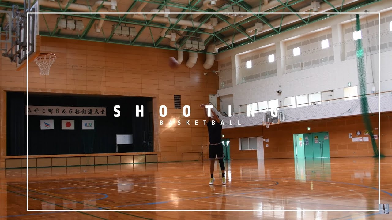 気温21℃。リリースの感触を確かめながらシュート練習