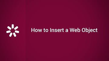 How to Insert a Web Object