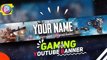 How to Create Gaming Channel🔥 Banner without PS TOUCH | Gaming YouTube Banner | Picsart