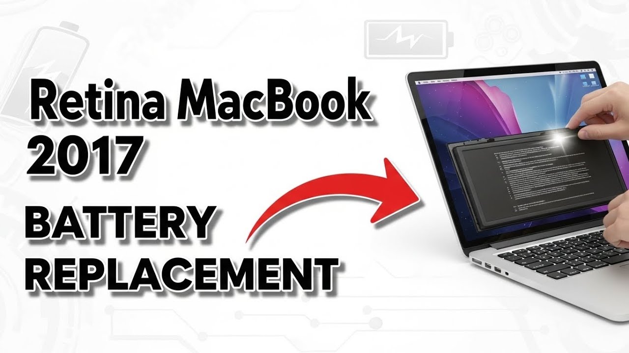 Retina MacBook 2017 Battery Replacement - YouTube