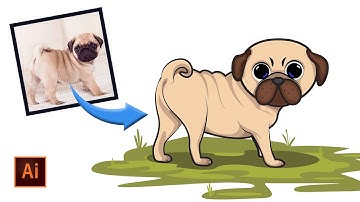 How to draw cute dog cartoon style illustration | Adobe illustrator | Vector Art | Speed Art