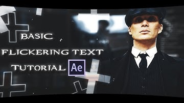 HOW TO MAKE BASIC FLICKERING TEXT EFFECT | AFTER EFFECTS TUTORIAL | TEXT EFFECT TUTORIAL |