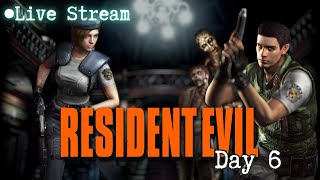 🔴LIVE - Resident Evil 1 HD Remaster | Day 6 Playthrough