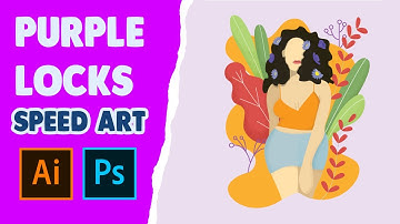 Purple Locks ✨ Flat Design Illustration || Illustrator+Photoshop SpeedArt ✨