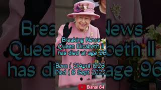 Queen Elizabeth II has died at age 96 #shorts