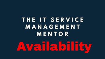 ITIL4 -  Service availability service management practice