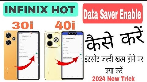 How To Enable Data Saving mode Infinix Hot30i 40i | infinix Hot 40i Data saver on || infinix Hot 30i