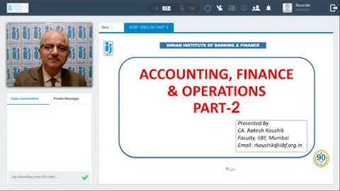 Chapter 4 - Accounting, Finance & Operations - Part II