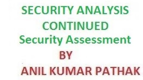 Security analysis continued..