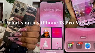 What’s on my iPhone 13 Pro Max ¿ | 2023 | PINK Aesthetic 🌸💗