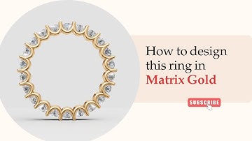 How to Design a Diamond Eternity #Ring in #MatrixGold | #Jewelry CAD #Tutorial (Step by Step)