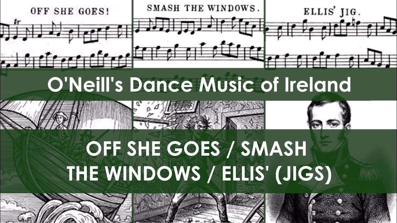 DMOI385-387 Off She Goes/Smash the Windows/Ellis' (Single Jigs on Irish tenor banjo)