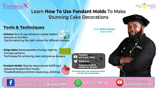 Live Demo with Julius. How to Create Stunning fondant Cake Decor Using Silicone Molds!